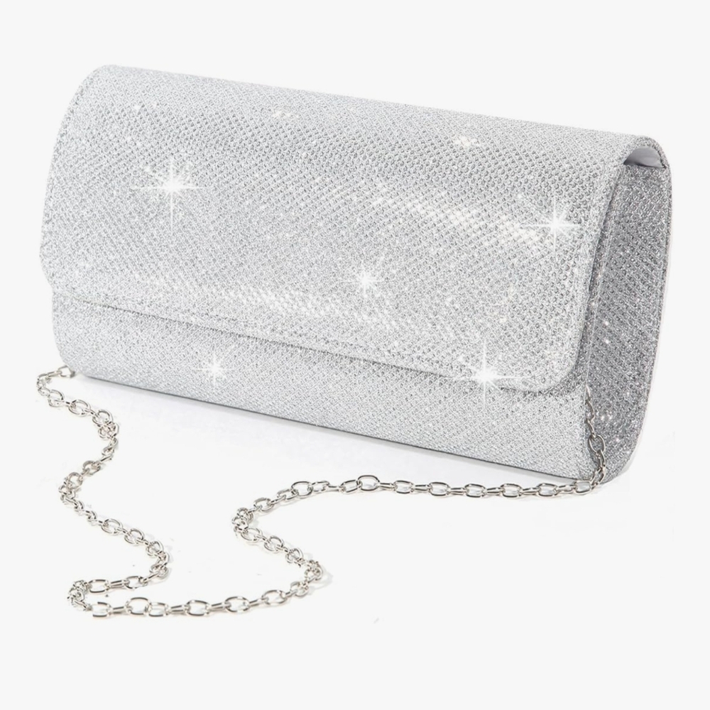 Elegant‎ Silver Clutch Bag